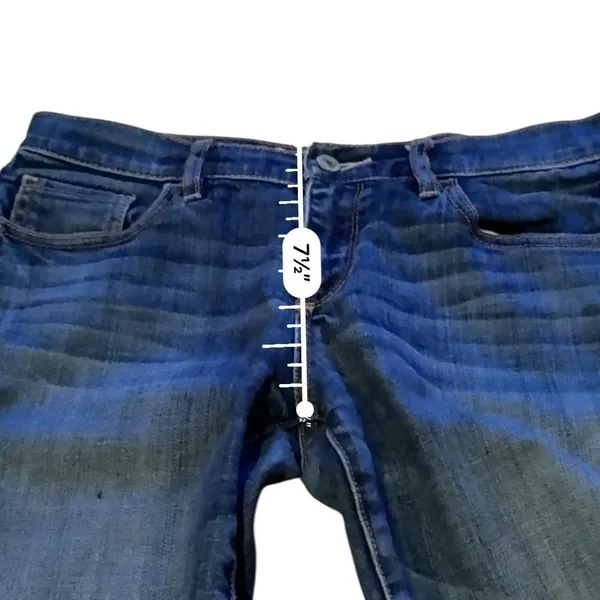 Abercrombie &‎ Fitch Denim Bermuda Shorts Womens 6 Blue Raw Hem Stretch Low Rise - Image 9