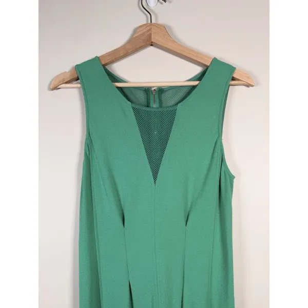Aiko Green Sleeveless Sheath Dress Women’s Size Small Mesh Work‎ Career Cocktail - Image 4