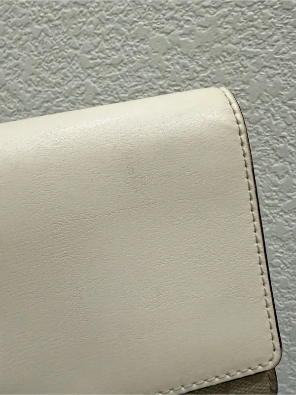 COACH Chalk/ Khaki Coated Signature Canvas Slim Trifold Wallet - Image 10
