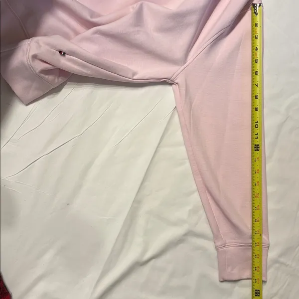 Preppy Tommy Hilfiger Light Pink 3/4 Zip-Up Women’s Sweatshirt NWOT - Image 7