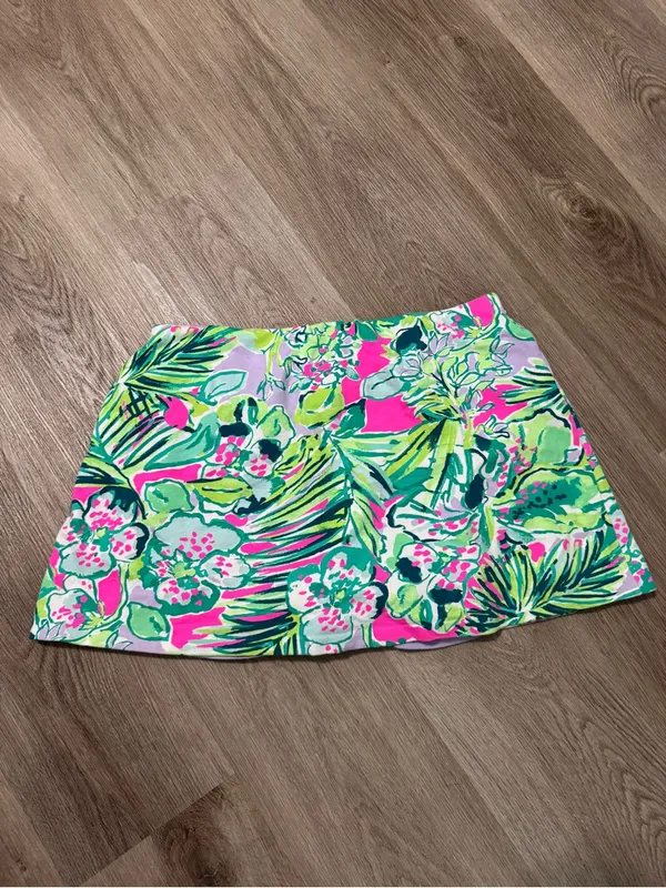 Lilly Pulitzer Madison Skort Early Bloomer Medium Tropical Pink Green - Image 5