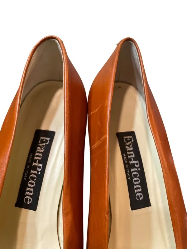 Evan Picone wms orange slip on kitten heels 2" formal shoes SKU 10-411 - Image 8