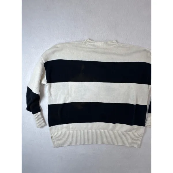 Sincerely Jules Womens SKI Graphic‎ Knit Sweater White Black Medium ST21841 - Image 8
