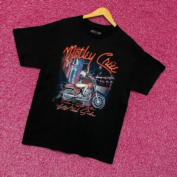 Motley Crue Take a Ride on the Wild Side Heavy Metal Tee L - Image 3