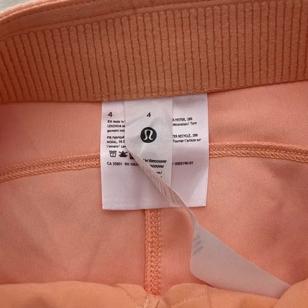Lululemon Ribbed Softstreme High-Rise Short 2" Peach Bellini Size 4 - Image 10