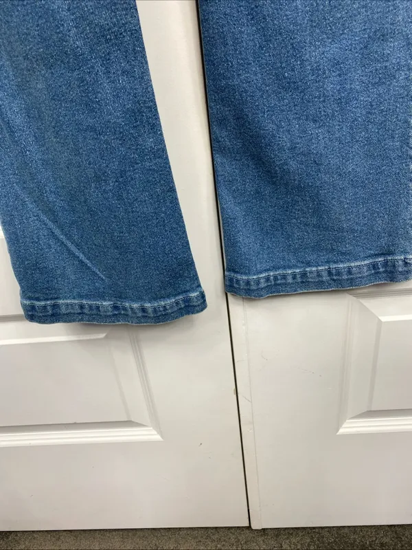 Hollister Ultra Low Rise Boot Embroidered Floral Pockets Jeans Retro 6L W28 Long - Image 6