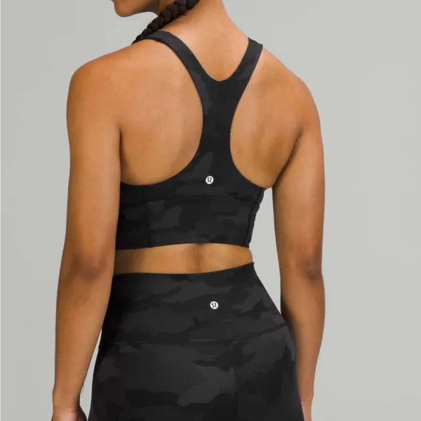 Lululemon wunder train long line bra crop top camo 12 - Image 2
