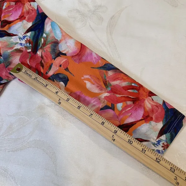 Soft‎ Surroundings Size-S Le Jardin Faux Wrap Maxi Dress Crimson Floral Print - Image 9