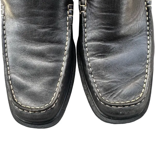 Rockport Men’s 9M Black Leather Loafers Slip On Business Casual Comfort Shoes - Image 4