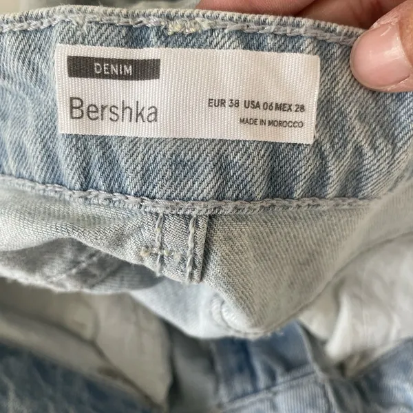 Bershka Denim High-Rise Maxi Skirt 100% Cotton Blue Women's Size EU 38/US 6 - Image 9