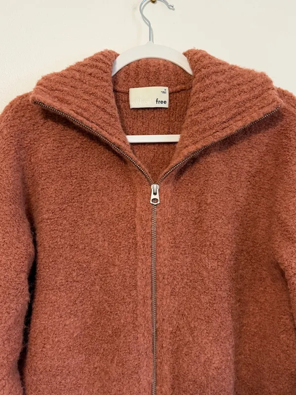 Aritzia Wilfred Free Marilyn Sweater Alpaca Merino Size Medium Full Zip Jacket - Image 4
