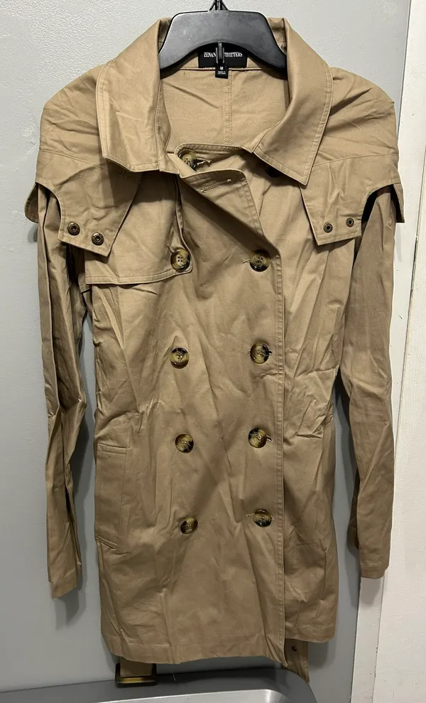 Zenana Tan Trench Coat - Image 2