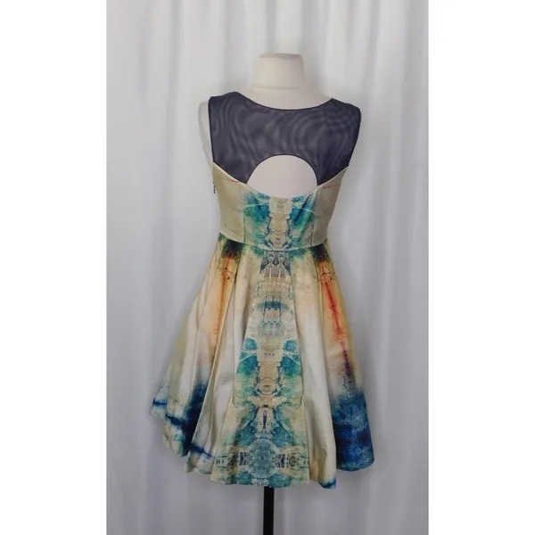 Anthropologie BHANUNI BY JYOTI‎ Villette Dress Fit N' Flare Beaded Embellished 2 - Image 8