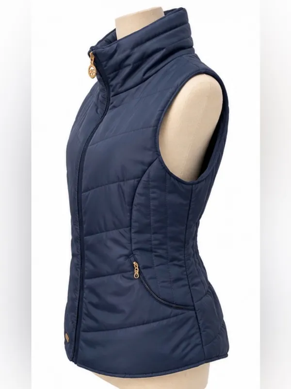 Toggi Professional Collection Navy Quilted Equestrian Vest Gilet UK 12 - Image 2