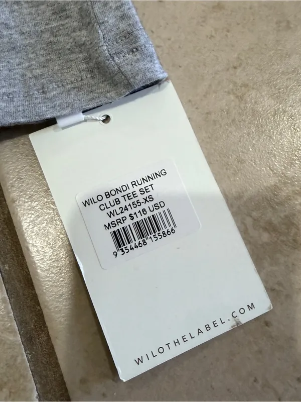Wilo the label Bondi Running Club TEE Wellness Gray Short Sleeve 1991 - Image 2