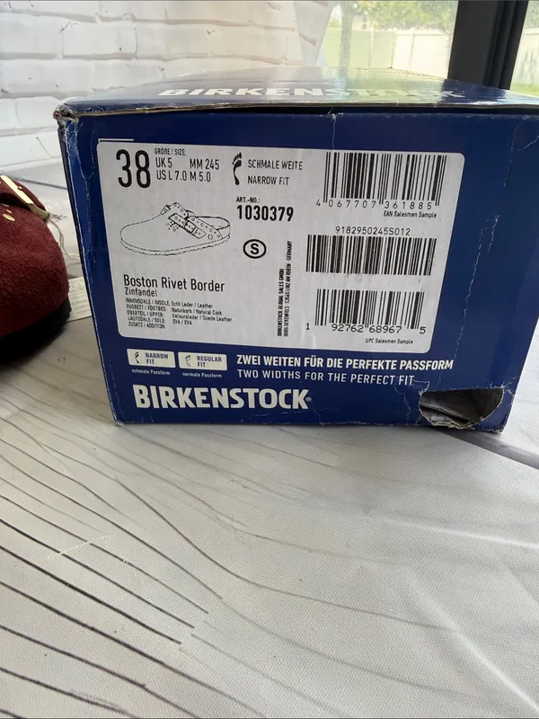 Birkenstock Boston Rivet Border Suede Clog in Zinfandel - US L7 M5 / EUR 38 - Image 2
