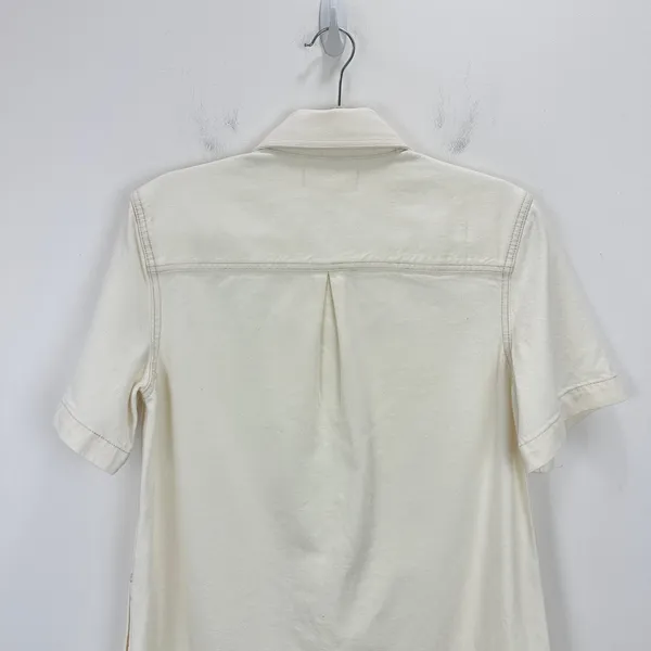 Madewell Denim Boxy Shirtdress Vintage Canvas White Relaxed Mini Small NWT - Image 13