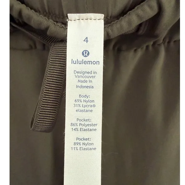 Lululemon On the Fly 7/8 Pant Dark Olive Green Luxtreme Drawstring Trousers Sz 4 - Image 8