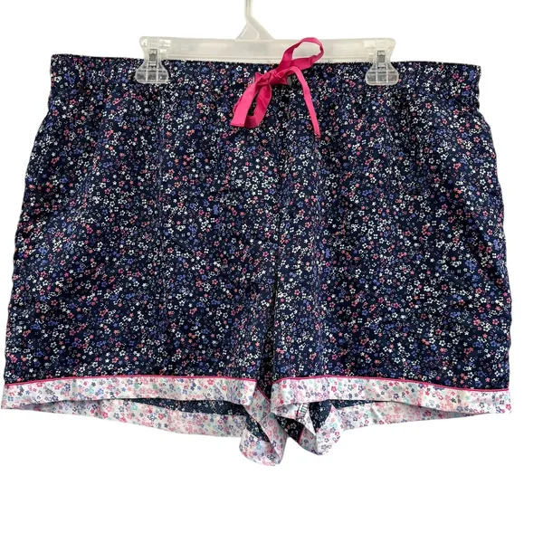 Charter Club Women's Satin Floral Set Long Sleeve‎ & Shorts Sleepwear XL/XXL - Image 5