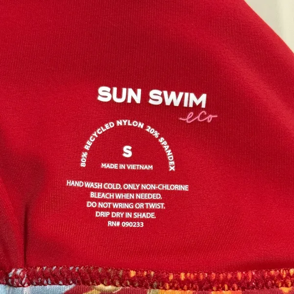 Pacsun Red Floral Addison Ring Bikini Matching Swimsuit Set Bandeau Resort S/M - Image 4