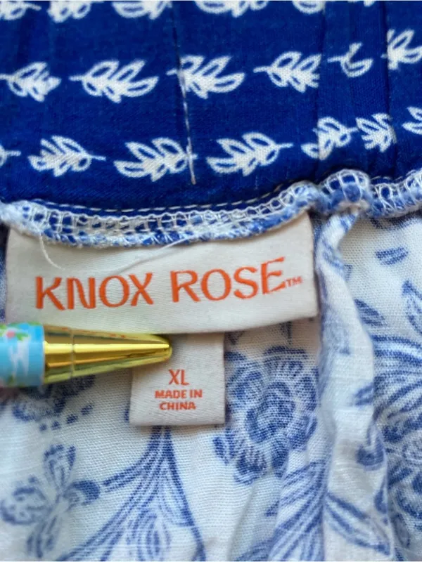 Knox Rose Blue White Toile Floral Sundress XL Like New Coastal - Image 9