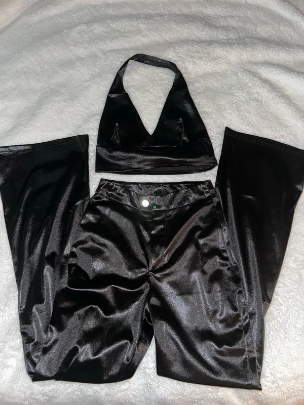 NWOT Reign Set Black Halter Top and Pants - Image 3