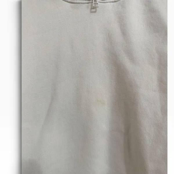 Outdoor Voices Nimbus quarter zip cotton sweatshirt white Minimalist Cropped L - Image 3