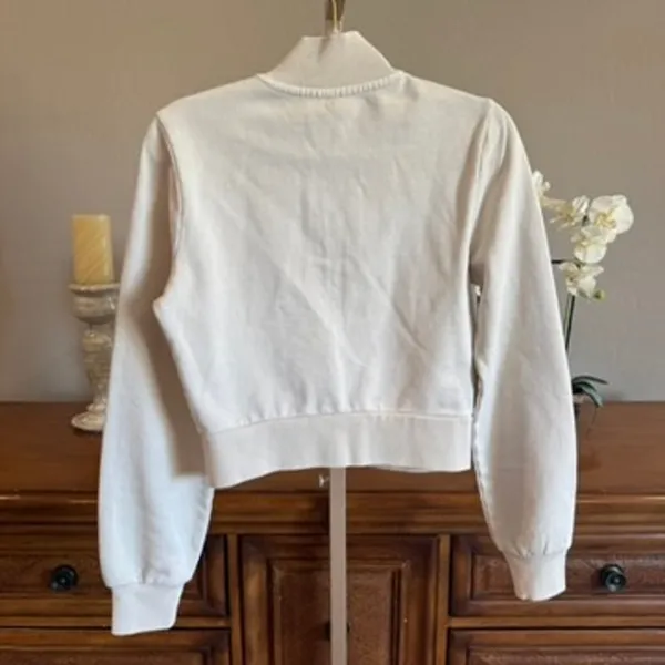 SKIMS Boyfriend Fleece Track Jacket Buff Size S NWT - Image 8