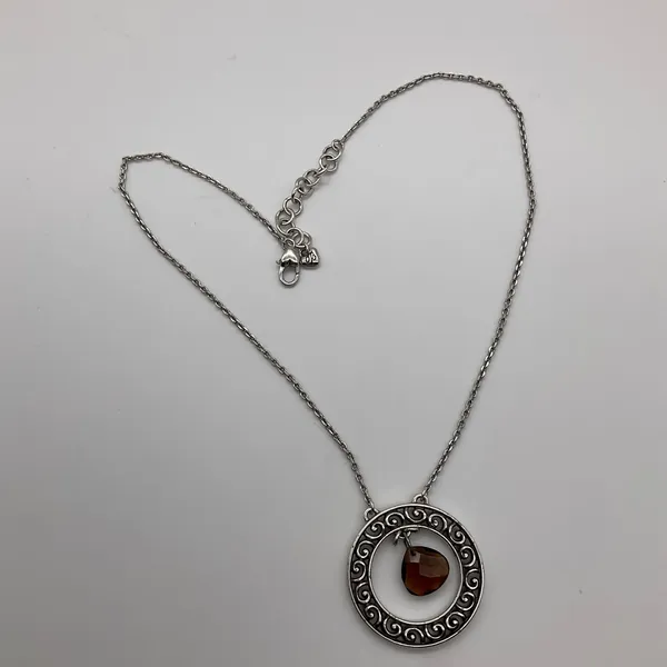 Brighton Crystal Ball Topaz‎ Brown Filigree Circle Pendant - Image 5