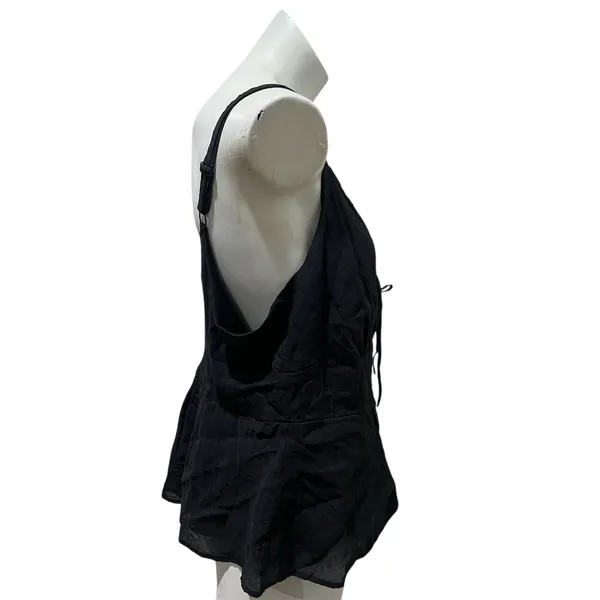 Torrid Tank Top Womens Size 2 Plus Black Tie-Front Peplum Cami V-Neck - Image 7