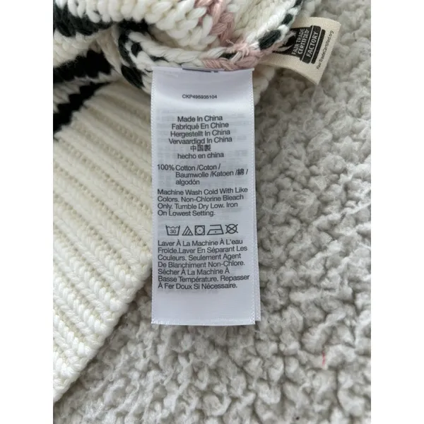 Madewell $98 Cotton Crewneck Sweater Dark Loden Stripe NT643 Size M - Image 11