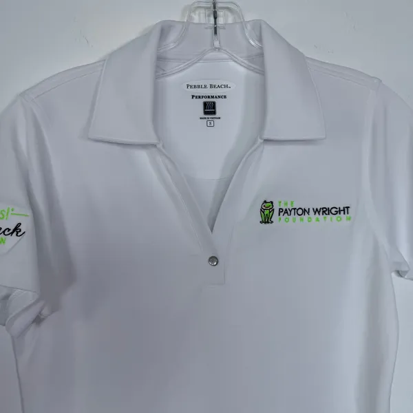 Pebble Beach White Company Logo Polo Short Sleeve Golf Top Womens Size Small - Image 11