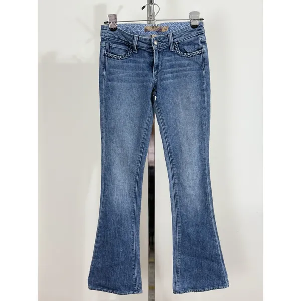 Paige Premium Denim Lou Lou Flare Jeans Light Blue Low Rise Women’s Size 24 - Image 2