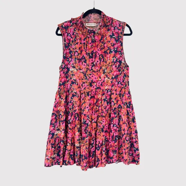 Amanda Uprichard Womens Dress Pink Nadia Mini Floral Sleeveless A Line Large - Image 2