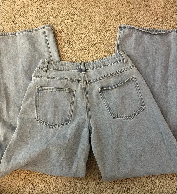 Low rise light denim jeans - Image 2