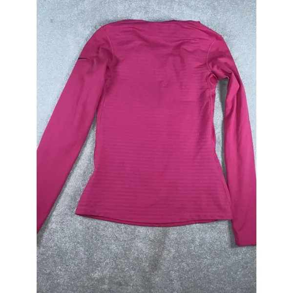 nike womens pink half zip running pullover medium - Image 9