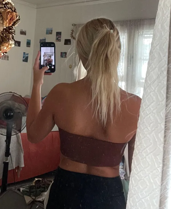 Strapless Brown Going Out Top Size XS - Image 2