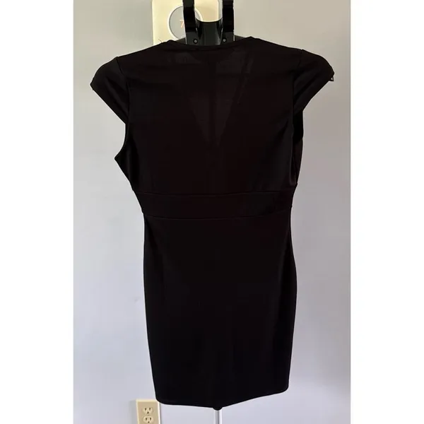 River Island Women's‎ Black Short Sleeve V-Neck Dress Size 10UK 6US - Image 4