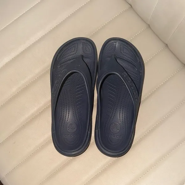 Crocs Navy Blue Flip Flops Size 8 - Image 2