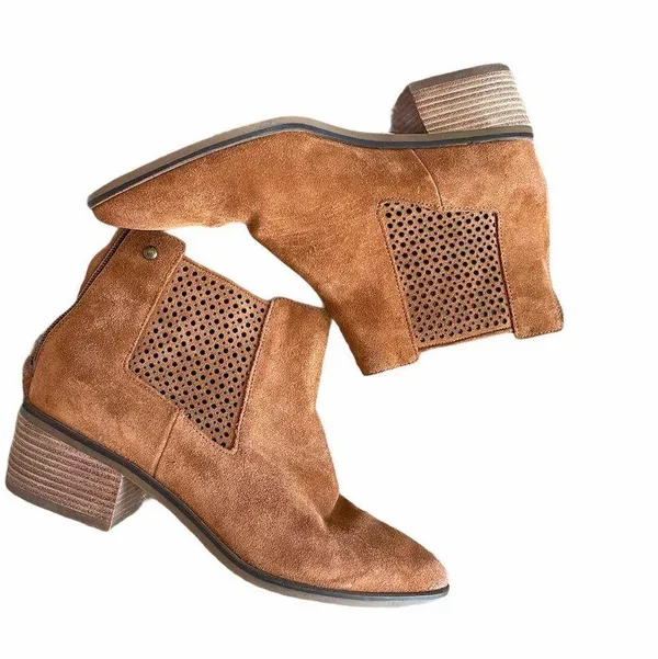 NEW Cole Haan  LEATHER Val Bootie Brown Boots - Image 7