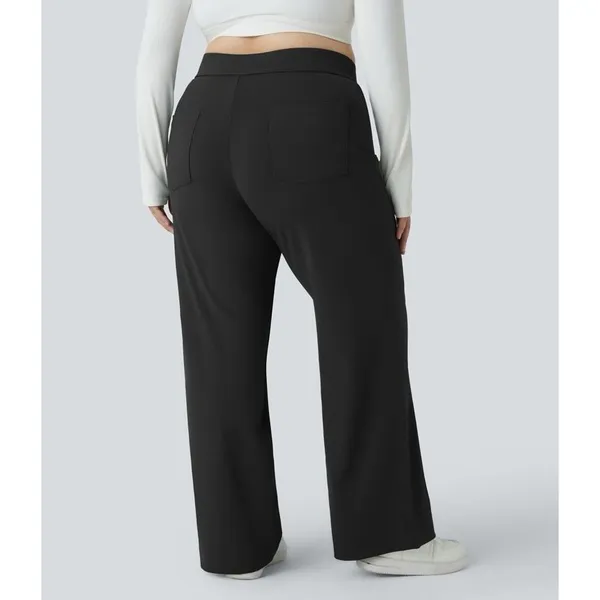 Halara DayStretch High Waisted Pockets Straight Leg Casual Pants Black Size XL - Image 2