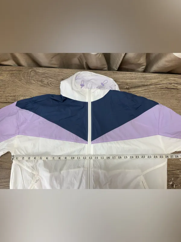 Johnny Was Calme Elements White Lavender Blue‎ Windbreaker Women’s Size xl NWT - Image 5