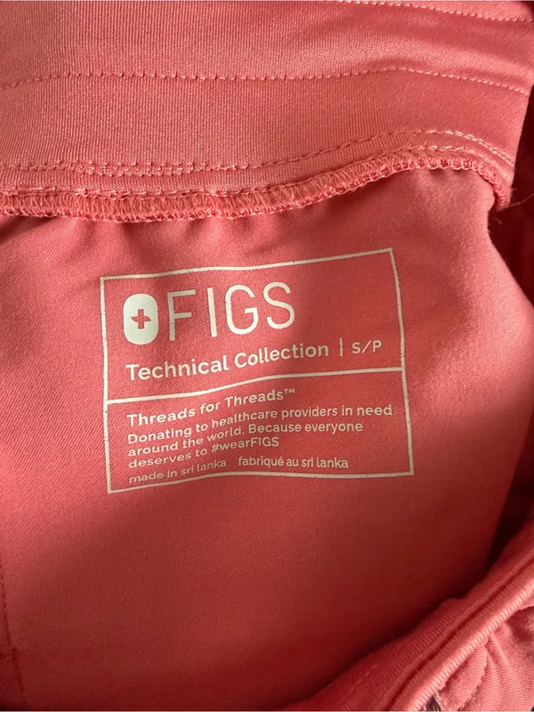 FIGS Coral Pink Technical Top - Image 3