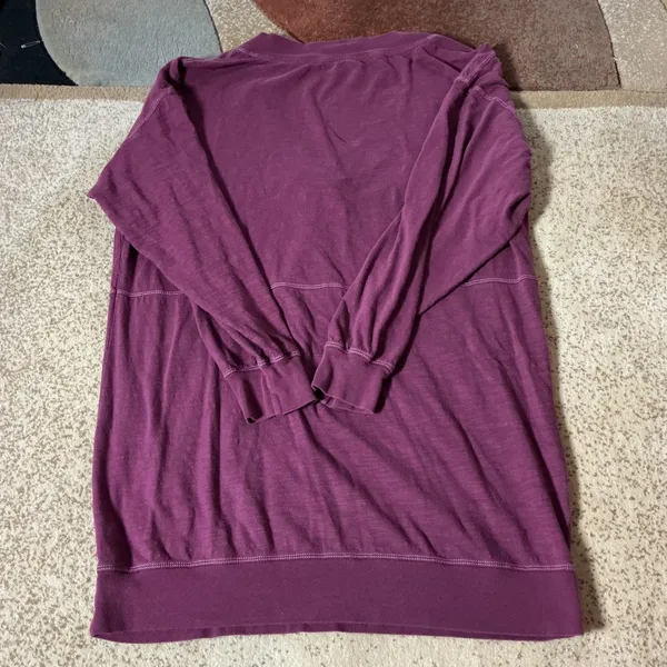 Natural Life Womens Plum Purple‎ Slub Cotton V-Neck Pockets Tunic Top Medium - Image 6