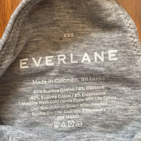 Everlane Heather Gray Cotton Bralette - Image 2
