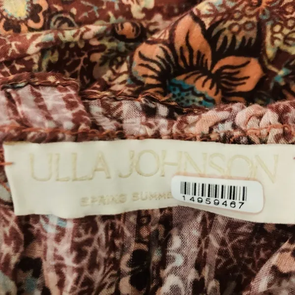 Ulla Johnson Juniper ruched floral 2022 mini dress in orange brown. Size 4 - Image 10