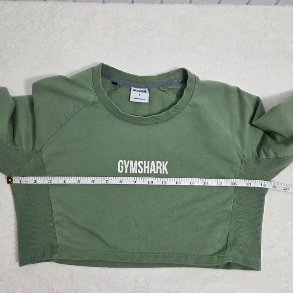 Gymshark Training Cropped Sweater - Green Size S‎ - Image 4