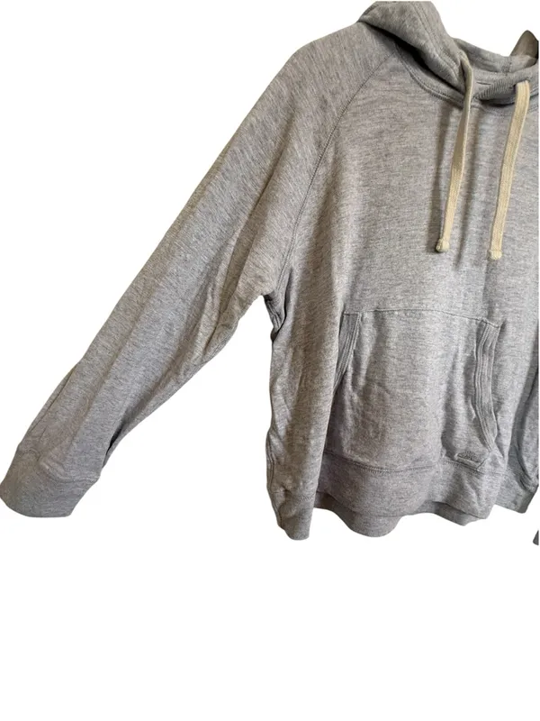 Faherty Sunwashed Organic Hoodie - Light Grey Heather Women’s Size Large - Image 5