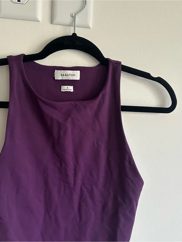 Aritzia | Babaton Eggplant Purple Sleeveless Bodysuit - Image 2