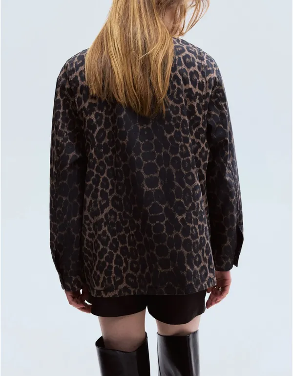 H&M leopard print jacket - Image 3